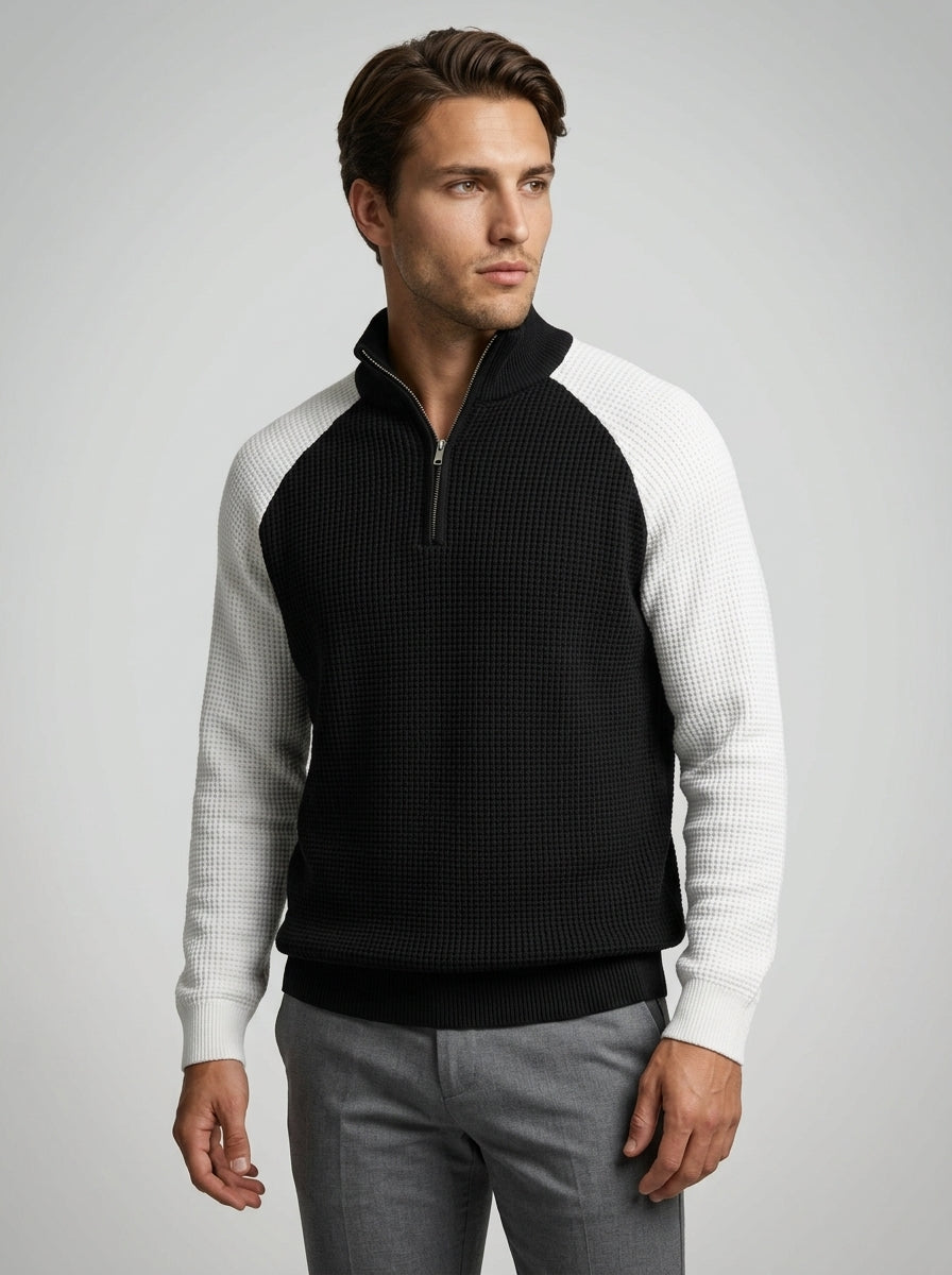 The Barnsdale Waffle Half Zip