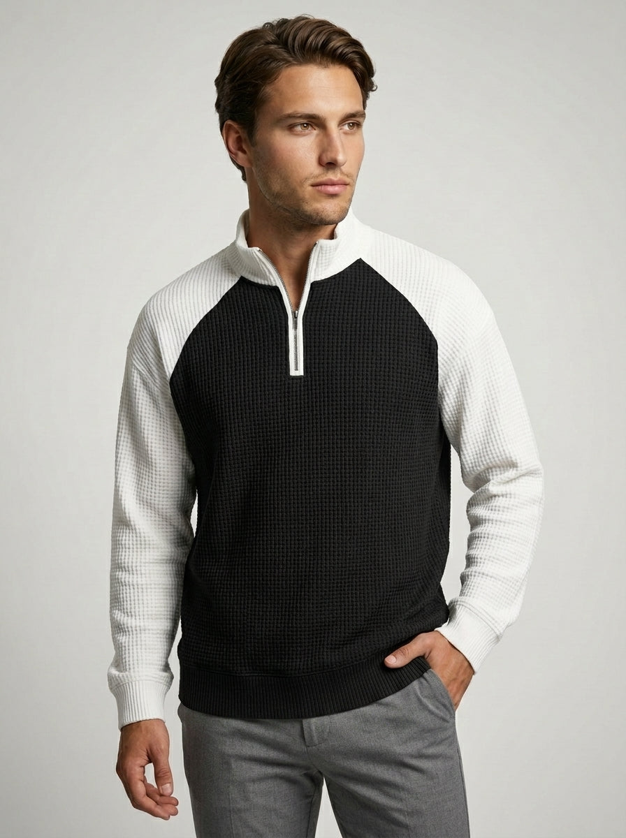 The Barnsdale Waffle Half Zip
