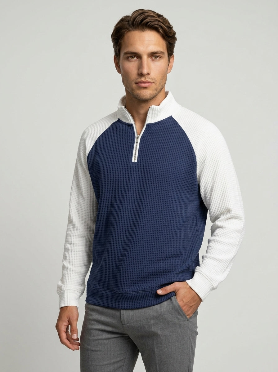 The Barnsdale Waffle Half Zip