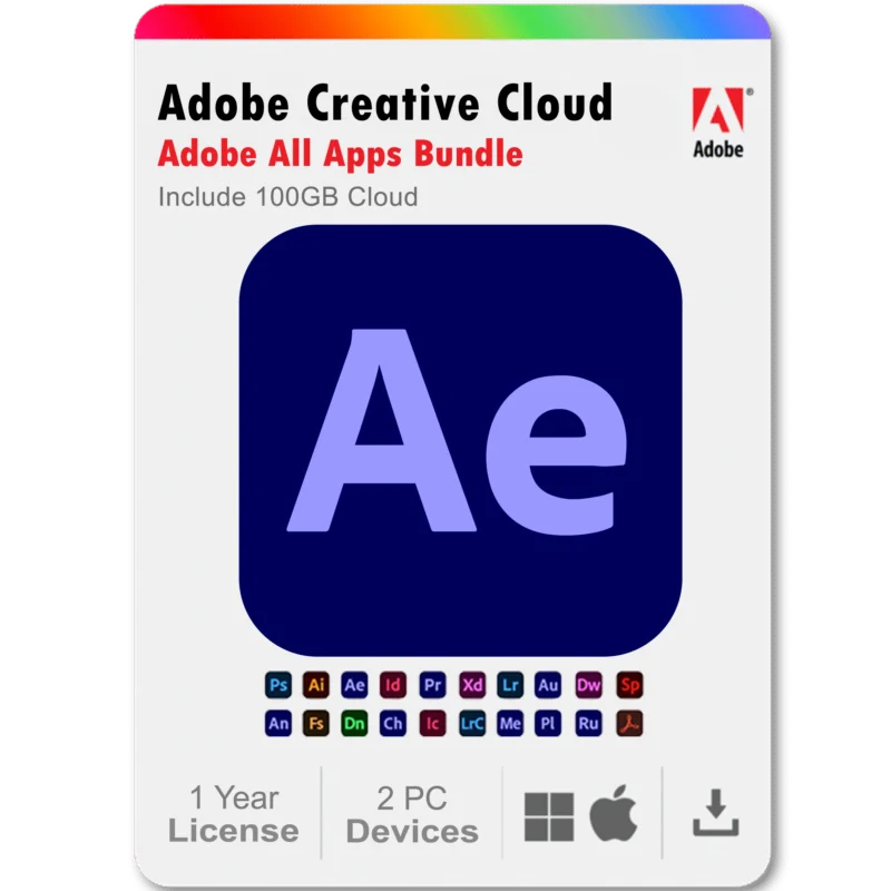 After Effects 1 Year Subscription All Adobe Creative Cloud Apps Bundle