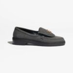 CHANEL COTTON BLACK MOCASSINS – authentiek designer item, direct leverbaar bij Mivelia