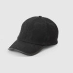 GUCCI JUMBO GG CANVAS CAP BLACK