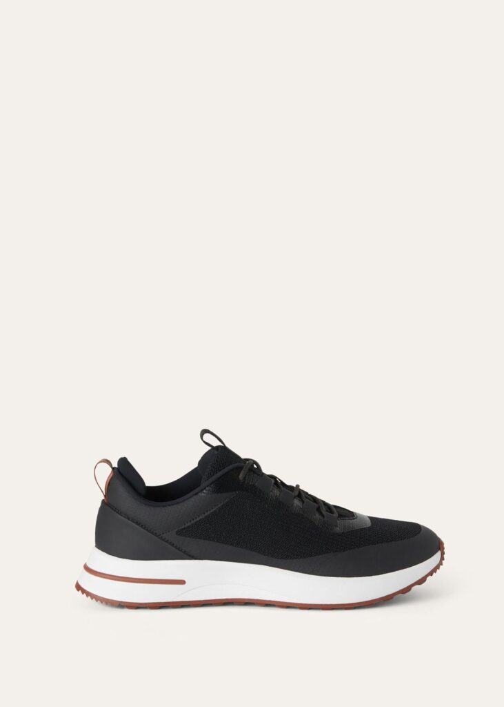 Loro Piana Weekend Walk schoen in zwart, Mivelia voorraad