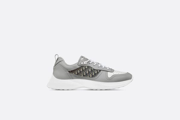 Dior B25 sneaker in grijs leer, Mivelia voorraad