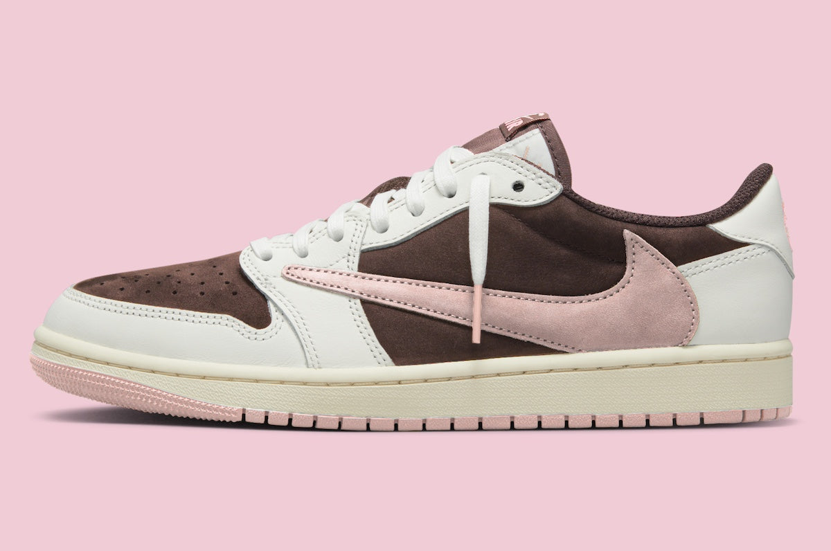 NIKE TRAVIS SCOTT x AIR JORDAN 1 LOW OG “DARK PONY/PINK – authentiek designer item, direct leverbaar bij Mivelia
