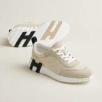HERMES BOUNCING SNEAKER BEIGE WITH BLACK LOGO