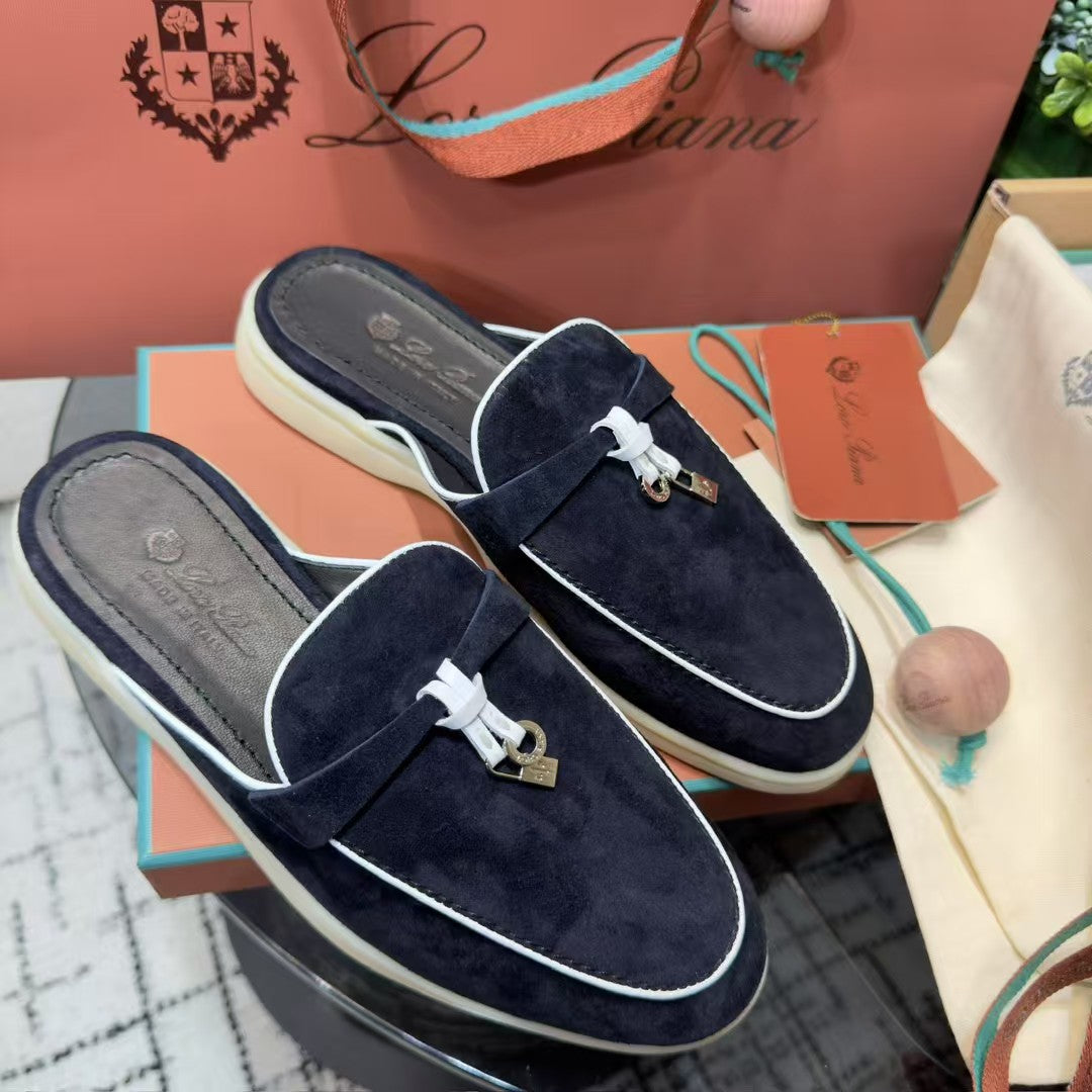 LORO PIANA OPEN LOAFER DARK BLUE – authentiek designer item, direct leverbaar bij Mivelia